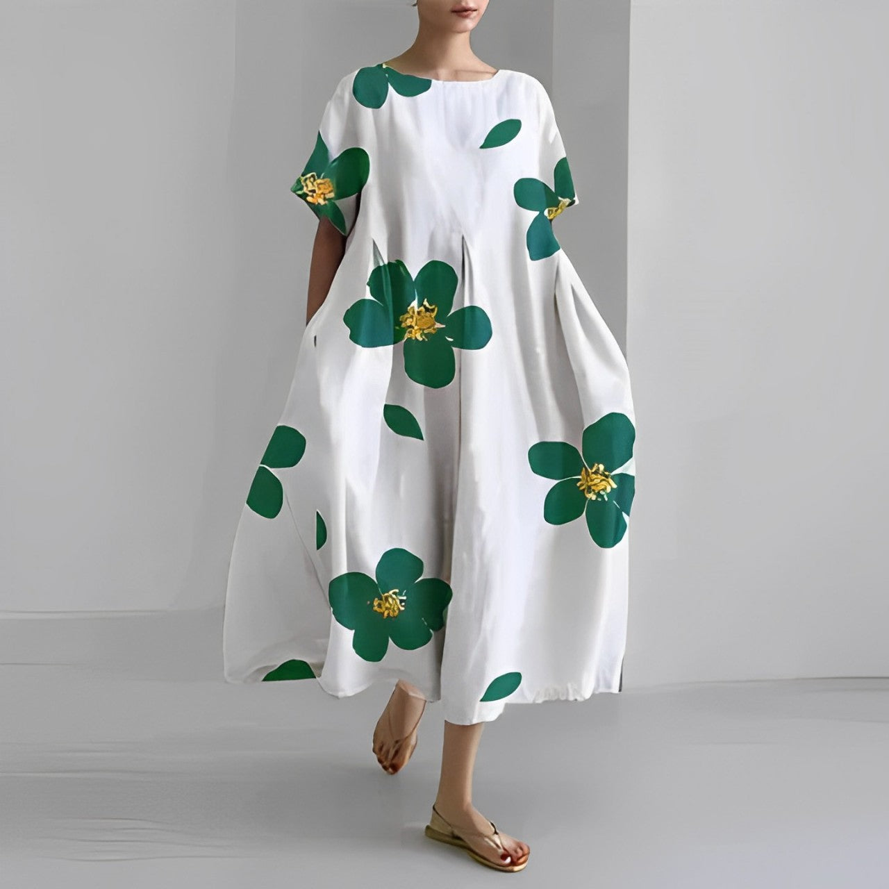 Daisy - Vestido Maxi Suelto Retro de Gran Balanceo