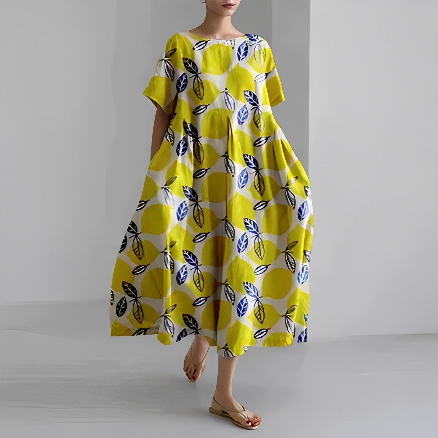 Daisy - Vestido Maxi Suelto Retro de Gran Balanceo