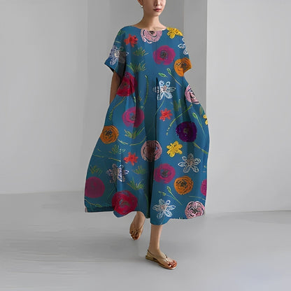 Daisy - Vestido Maxi Suelto Retro de Gran Balanceo