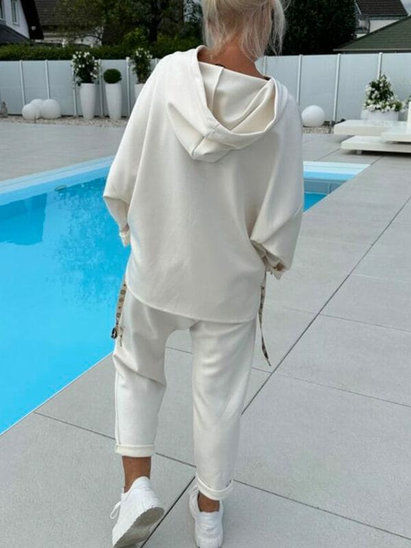 Olivia™ | Conjunto de sudadera con capucha de color sólido – Comodidad y estilo