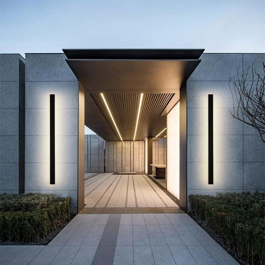 Lámpara de Pared Exterior Moderna Negra Aplique LED