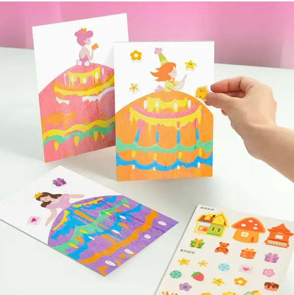 Kit artistico con raschietto magico: crea immagini da grattare senza sporcare per bambini creativi 
