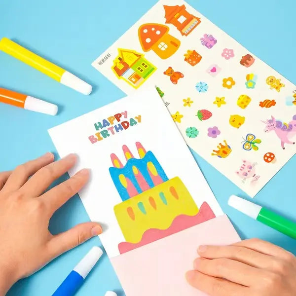 Kit artistico con raschietto magico: crea immagini da grattare senza sporcare per bambini creativi 