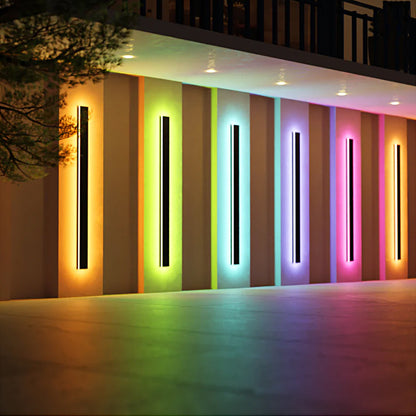 Lámpara de pared exterior moderna negra con LED