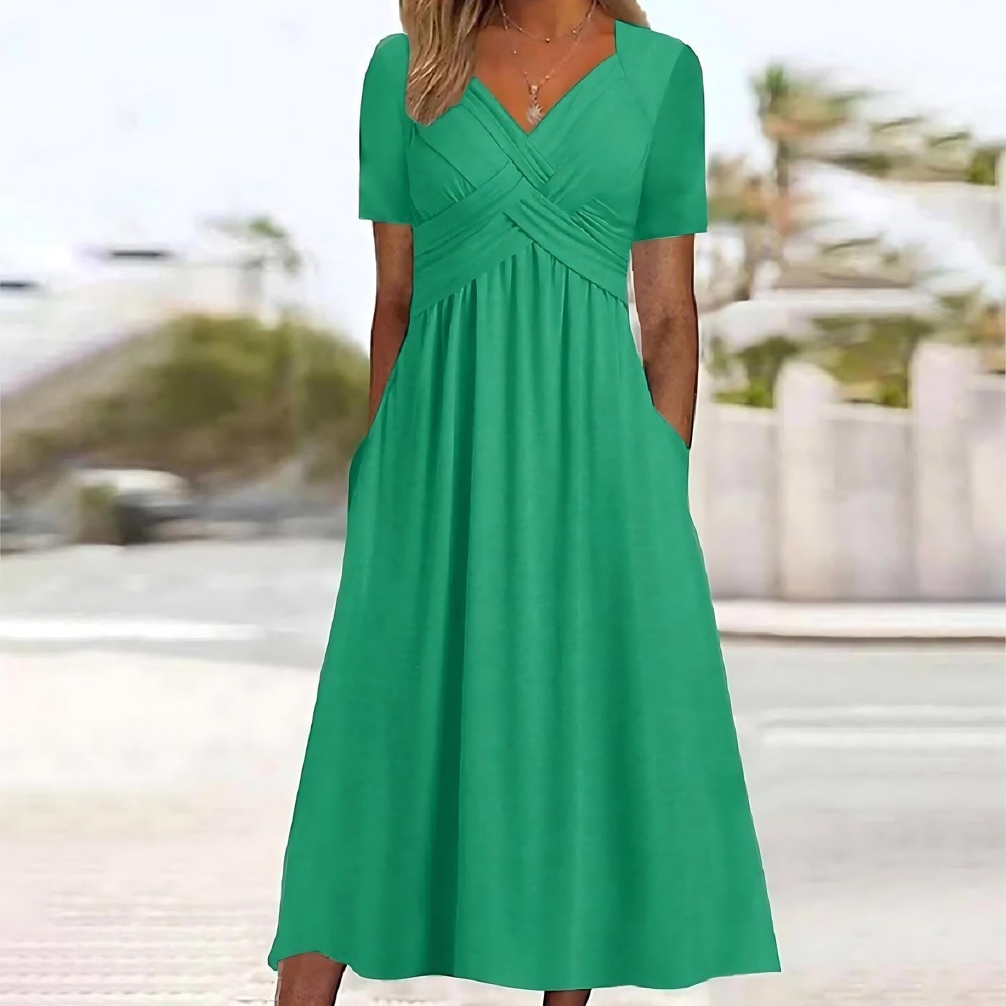 Carmen | Vestido midi con cobertura para el vientre