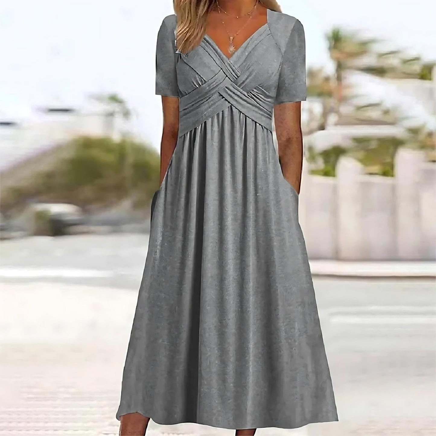 Carmen | Vestido midi con cobertura para el vientre