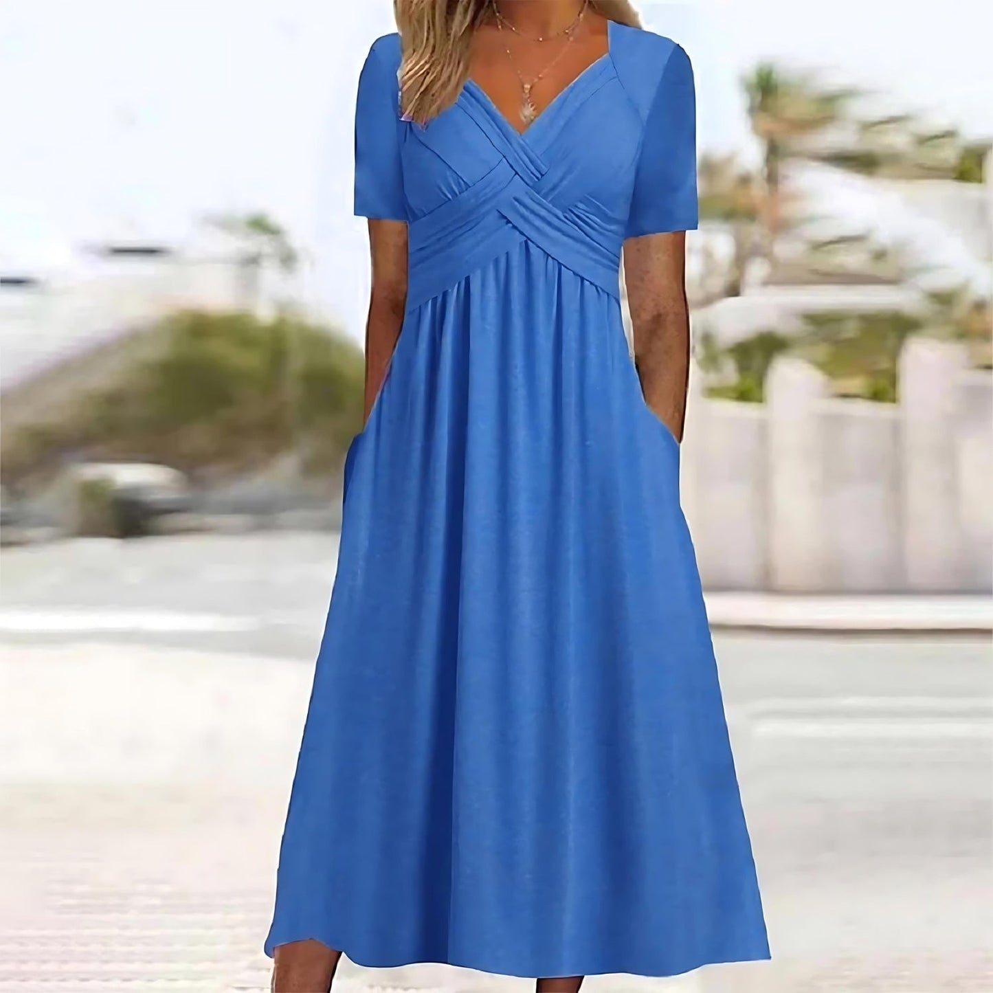 Carmen | Vestido midi con cobertura para el vientre