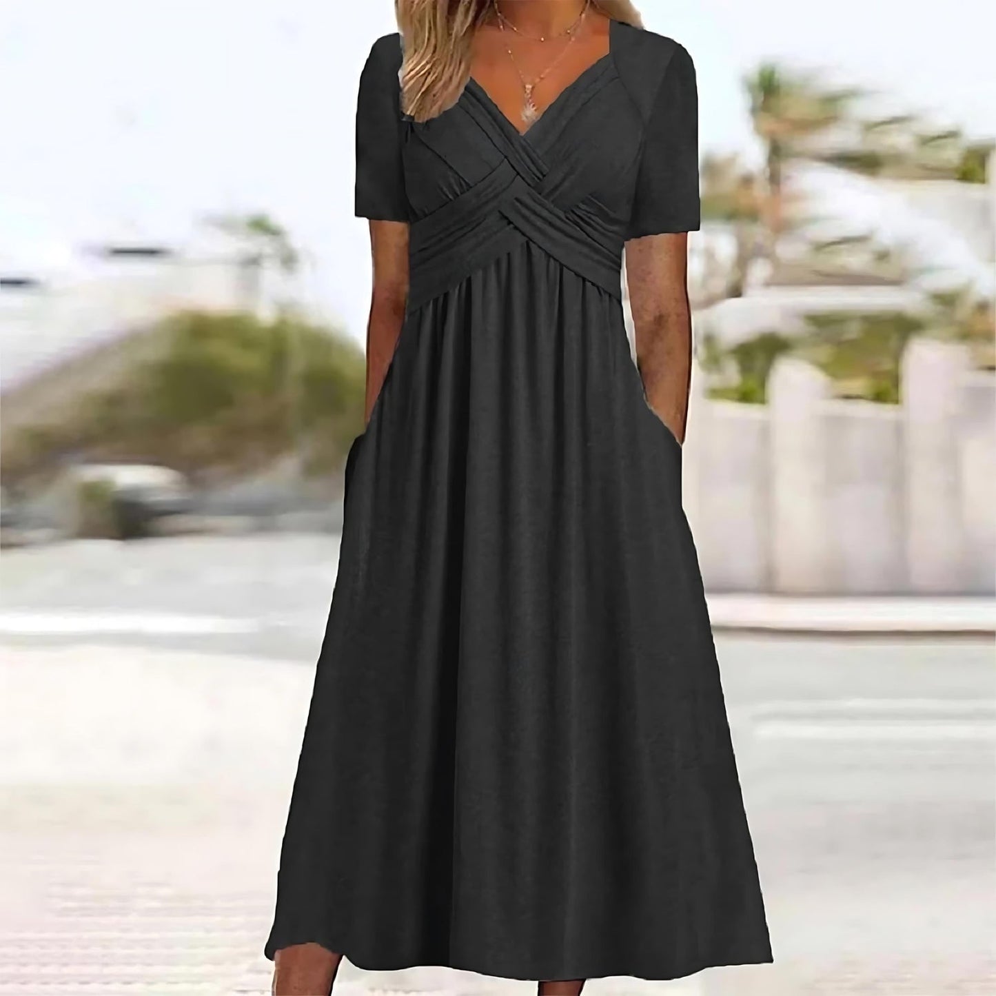 Carmen | Vestido midi con cobertura para el vientre
