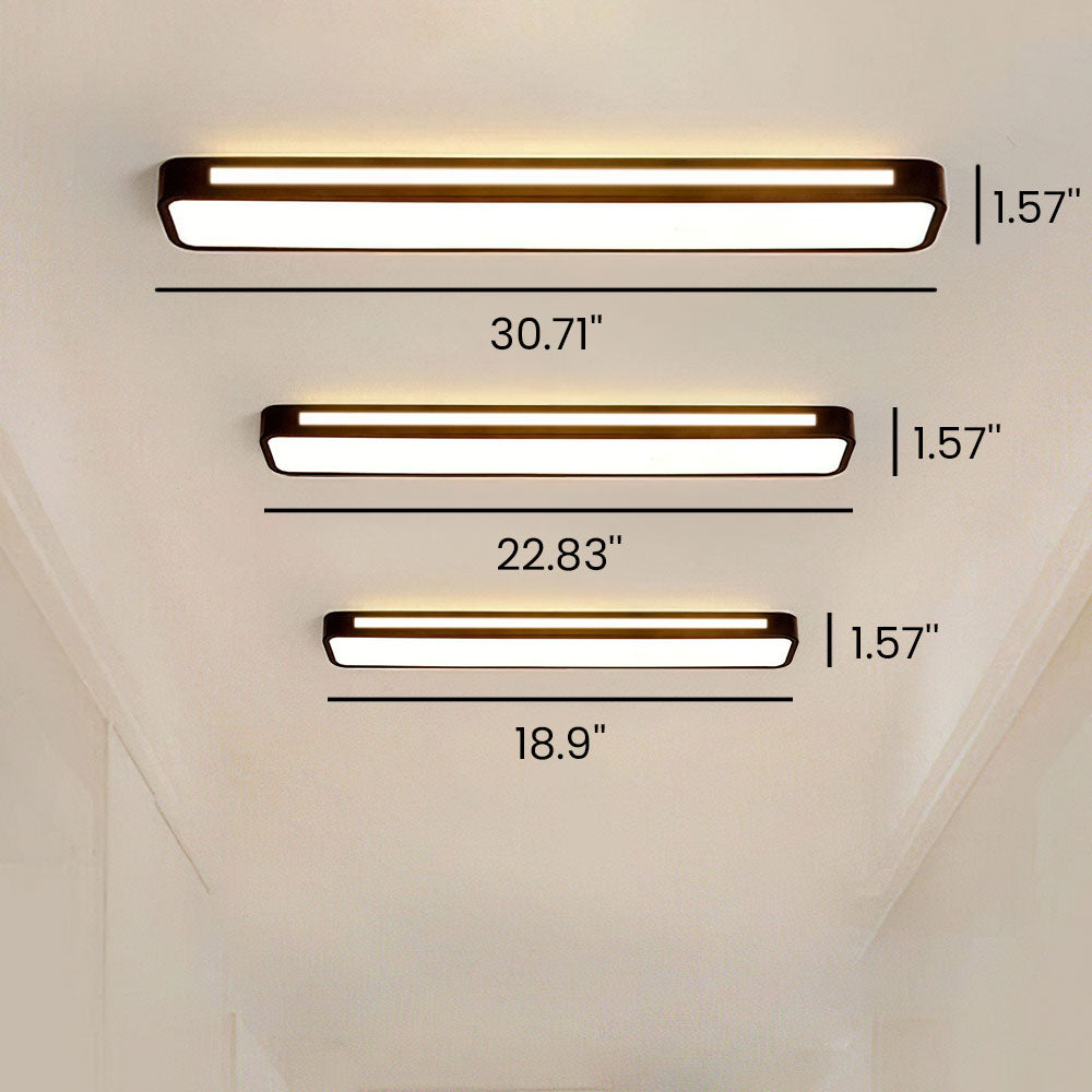 Lámpara de techo LED larga minimalista nórdica