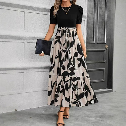 Mina | Elegant Floral Short Sleeve Dress