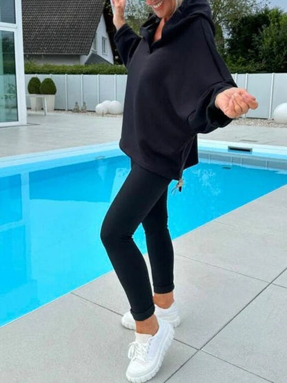 Olivia™ | Conjunto de sudadera con capucha de color sólido – Comodidad y estilo