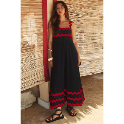 Jovie - Vestido suelto sin mangas con estampado floral