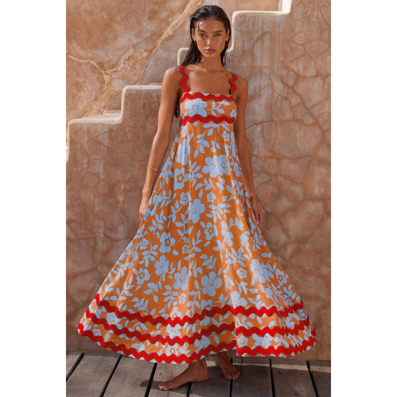 Jovie - Vestido suelto sin mangas con estampado floral