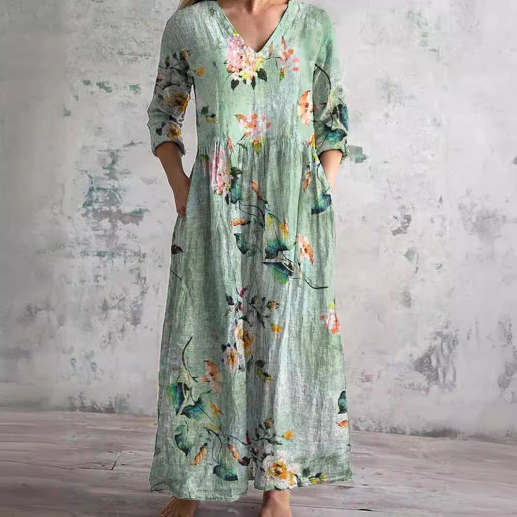 Moira | Vestido Maxi Floral Atemporal