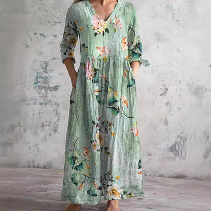 Moira | Vestido Maxi Floral Atemporal