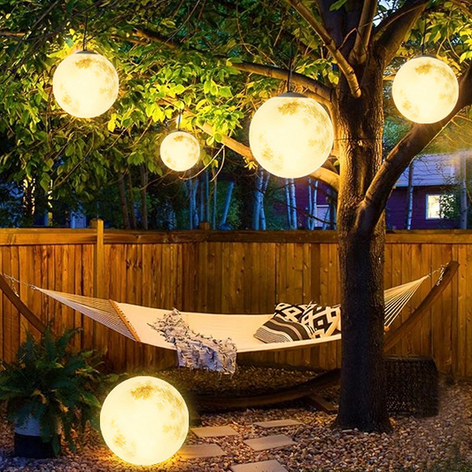 Luz de jardín colgante con globo LED para exteriores