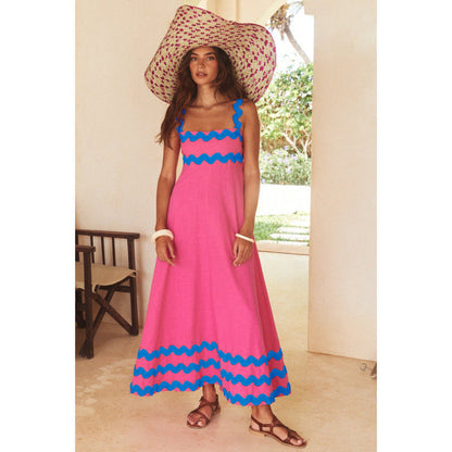 Jovie - Vestido suelto sin mangas con estampado floral