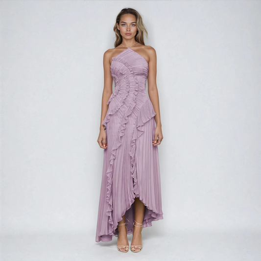 Dree - Vestido personalizado sin mangas con cuello halter