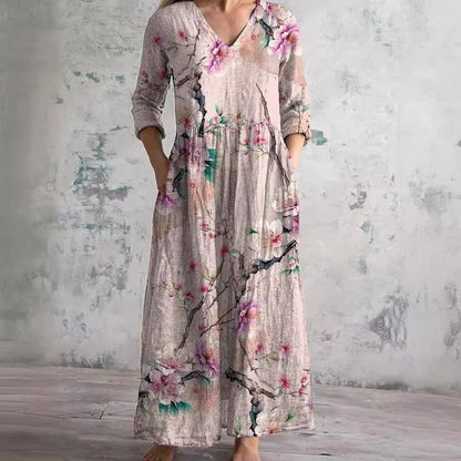 Moira | Vestido Maxi Floral Atemporal