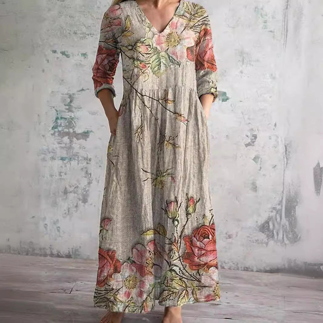 Moira | Vestido Maxi Floral Atemporal