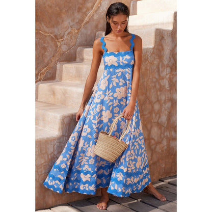 Jovie - Vestido suelto sin mangas con estampado floral