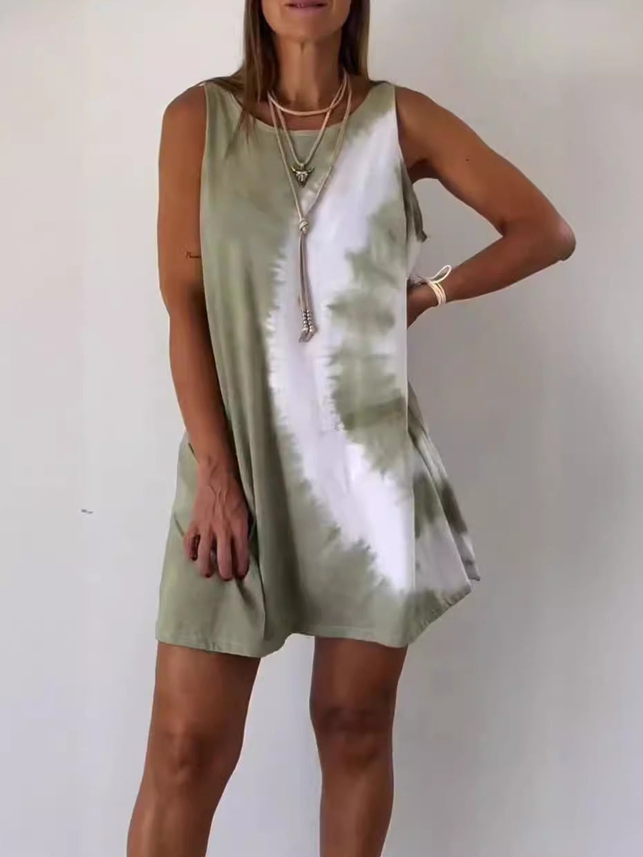 Josie - Vestido Mini con Estampado Degradado Tie Dye