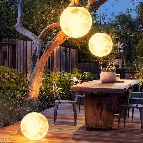Luz de jardín colgante con globo LED para exteriores