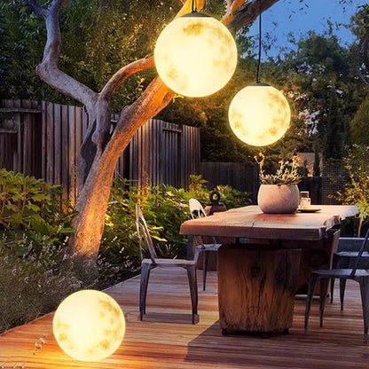 Luz de jardín colgante con globo LED para exteriores