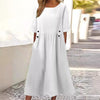 Nena | Vestido Midi con Acento de Botón