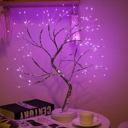 Lámpara de mesa LED con luces de árbol coloridas