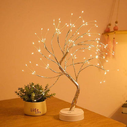 Lámpara de mesa LED con luces de árbol coloridas