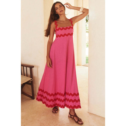 Jovie - Vestido suelto sin mangas con estampado floral