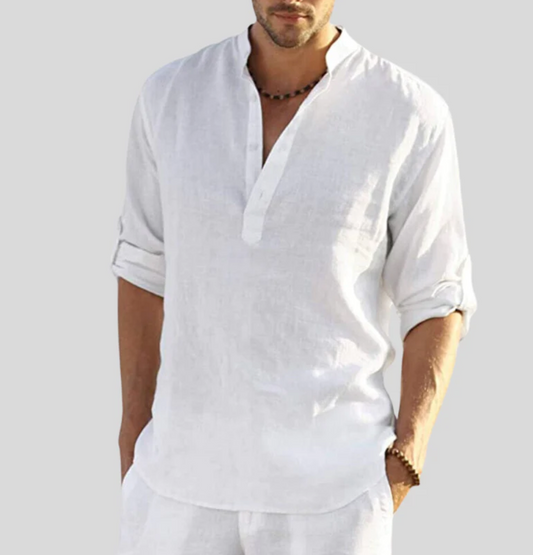Renée Men's Linen Shirt Summer Comfort and Style