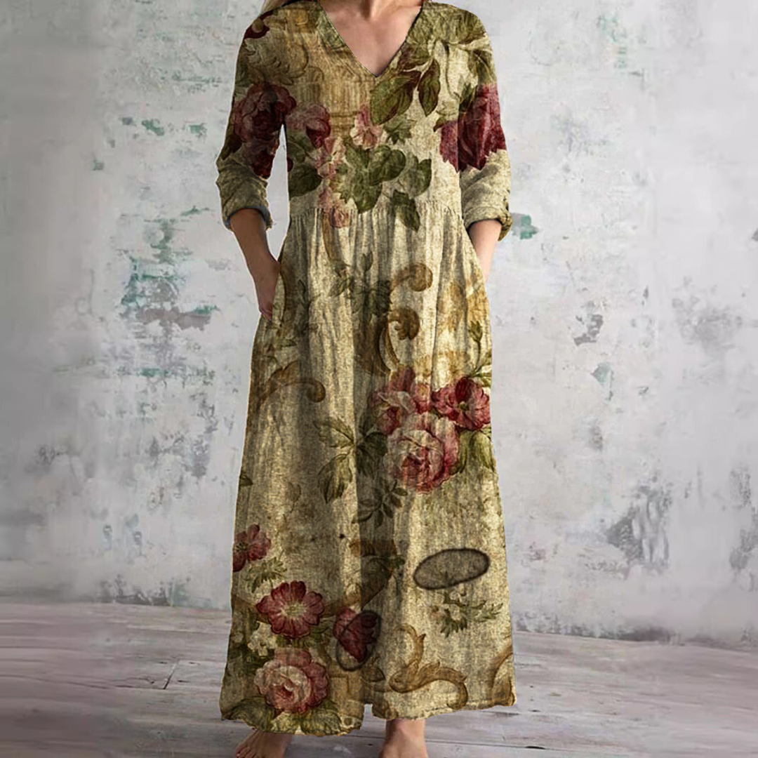 Moira | Vestido Maxi Floral Atemporal