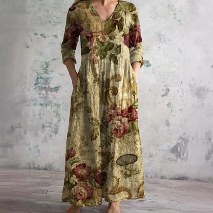 Moira | Vestido Maxi Floral Atemporal