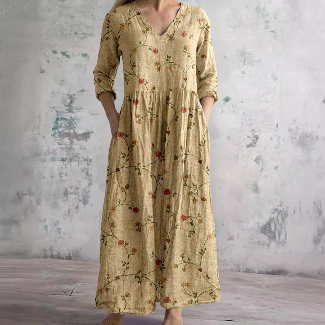 Moira | Vestido Maxi Floral Atemporal