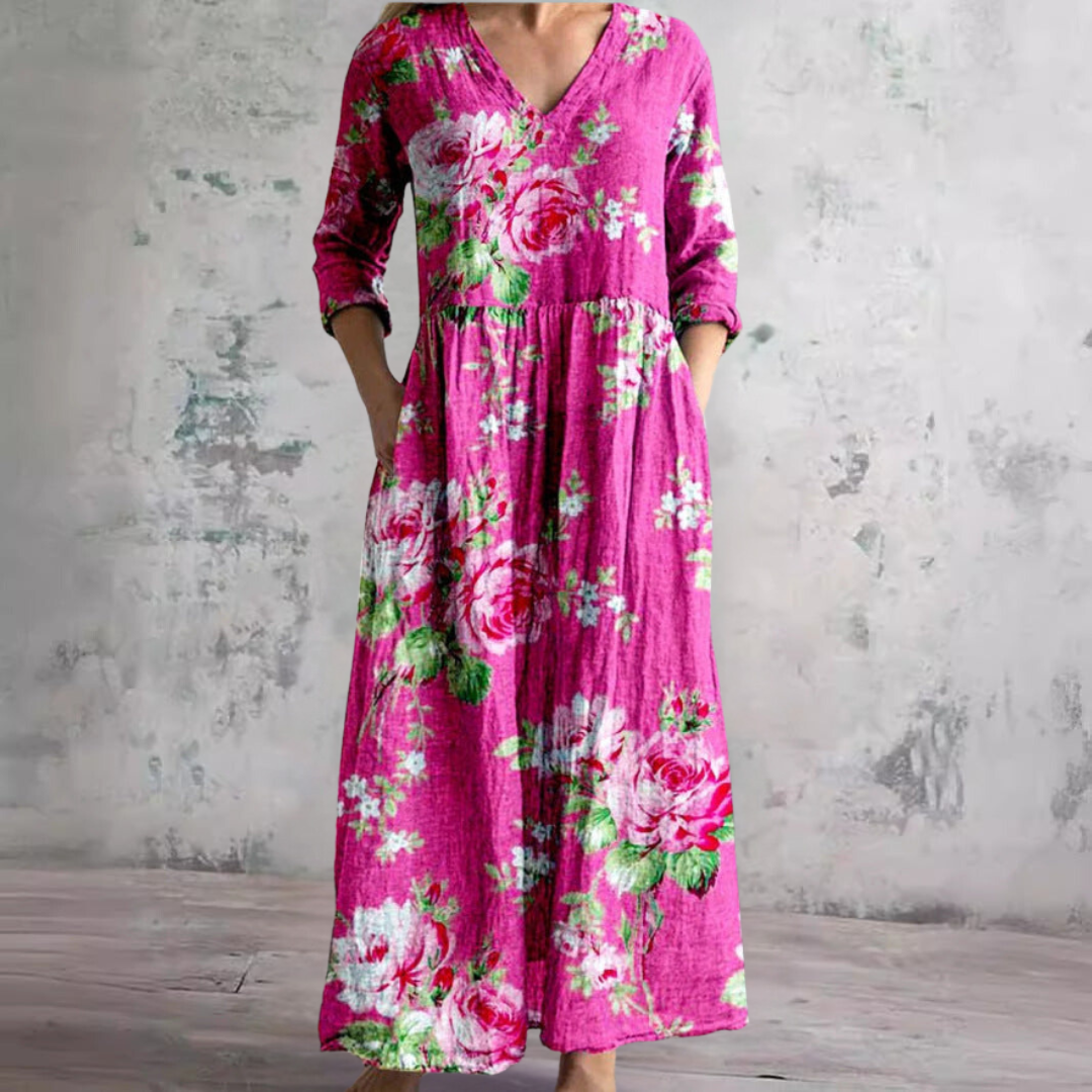 Moira | Vestido Maxi Floral Atemporal