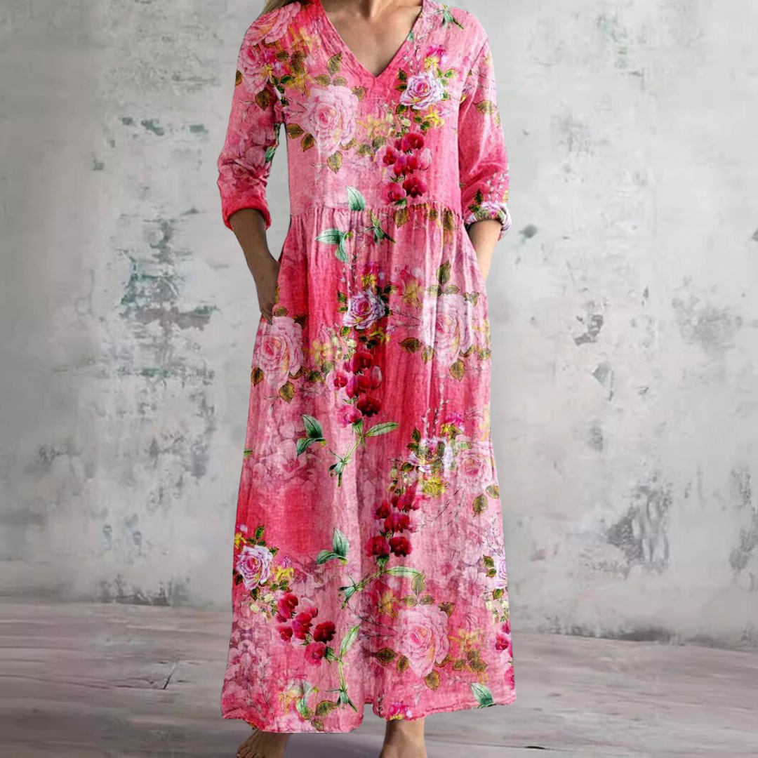 Moira | Vestido Maxi Floral Atemporal