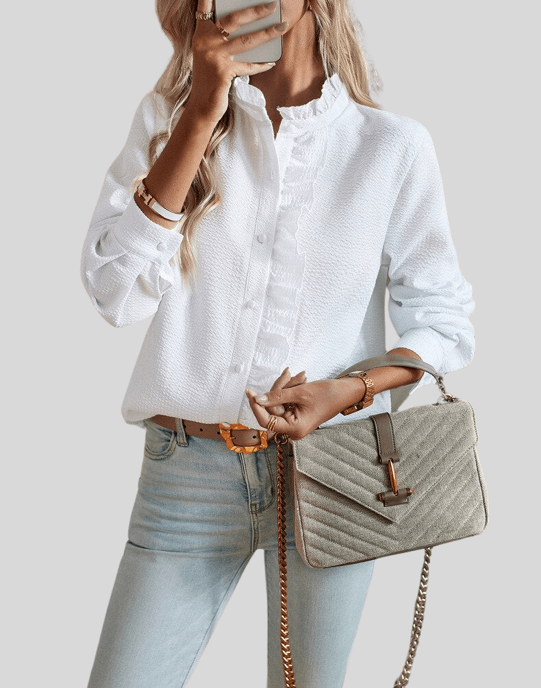 Alina | Blusa elegante con volantes
