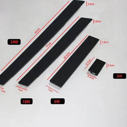 Lámpara de pared exterior negra de aluminio impermeable