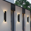 Lámpara de pared exterior negra de aluminio impermeable