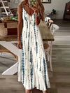 Seren - Vestido maxi de mujer con escote en V y teñido anudado