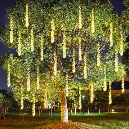 Luces de hadas LED para exteriores con efecto meteorito