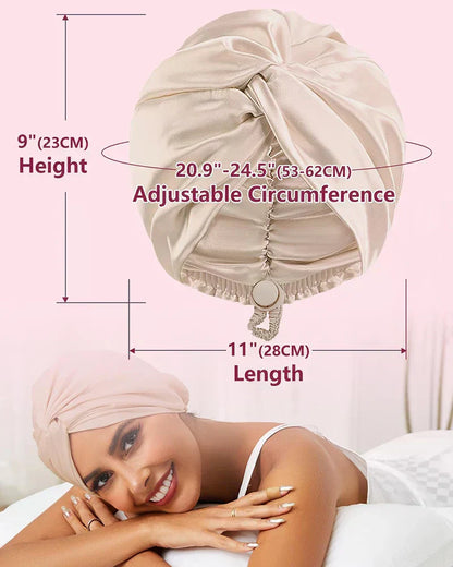 Adjustable Silk Turban for Women - Sleep and Chemo Cap