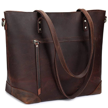 Vintage Leather Tote Bag - Jassi