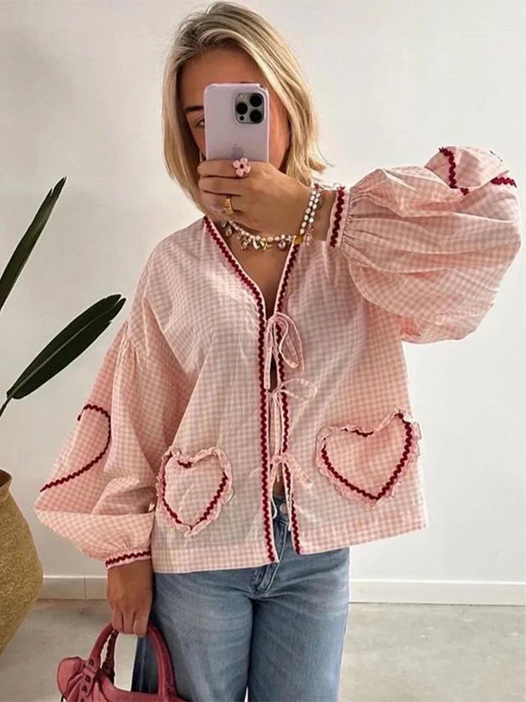 Liane | Top con fiocco a cuore Coquette 
