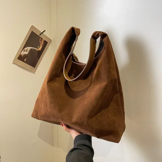 Julie - Bolsa de gran capacidad de color sólido vintage