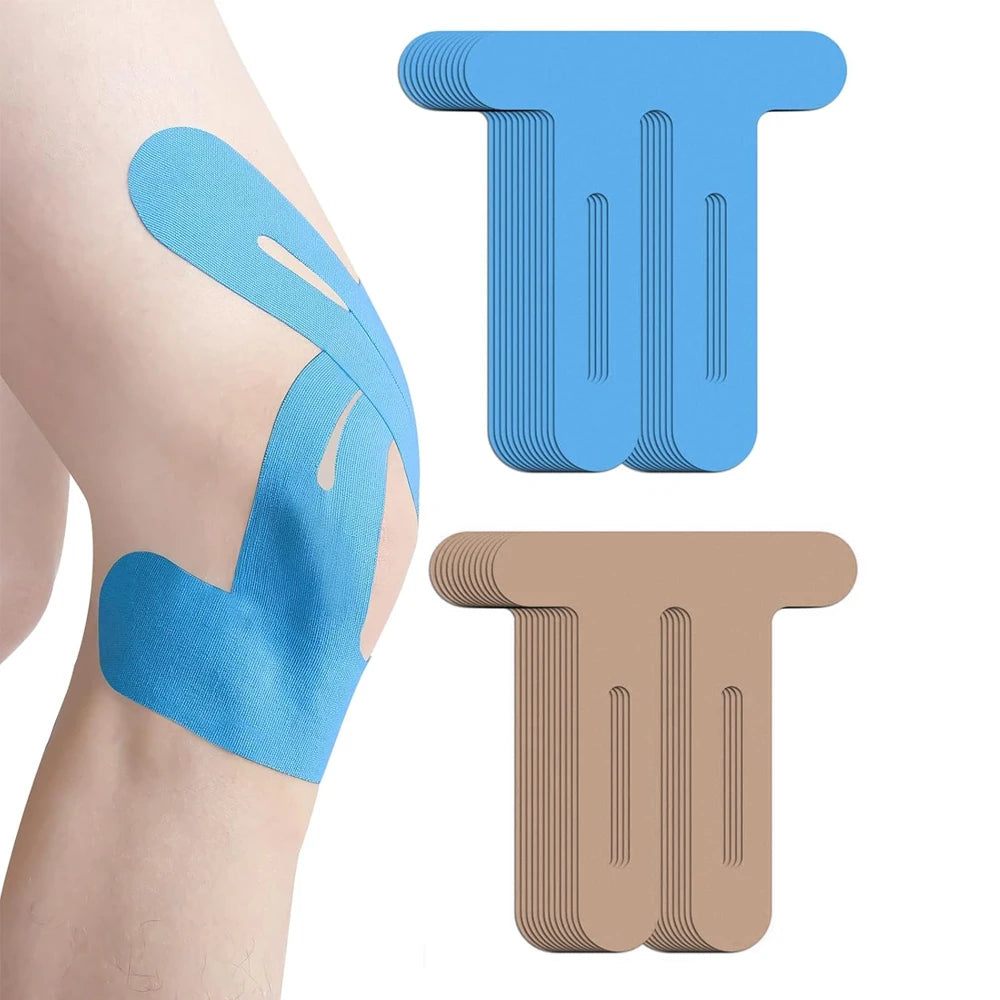 Pre-Cut Kinesiology Tape for Muscle Support and Pain Relief – Flexible & Waterproof Sports Tape