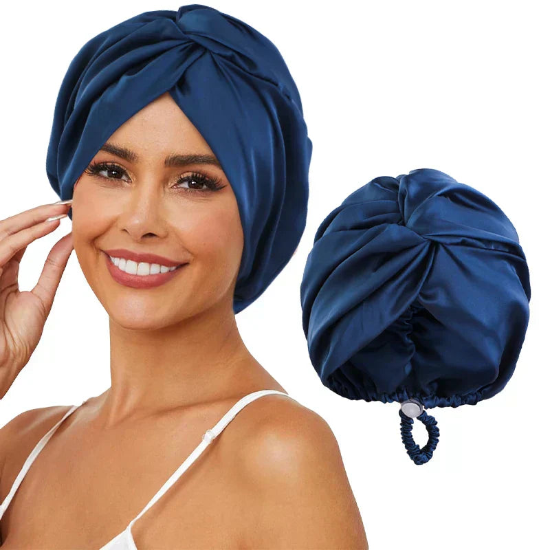 Adjustable Silk Turban for Women - Sleep and Chemo Cap