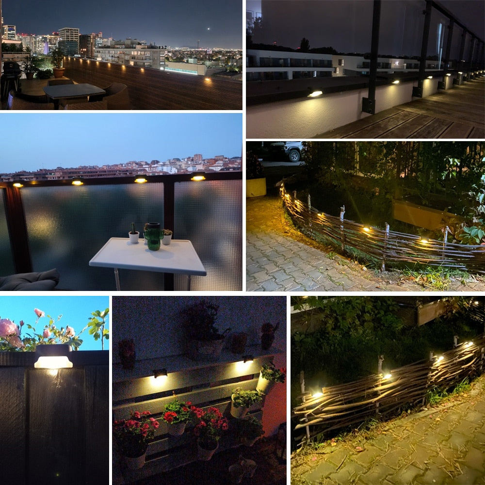 Luz LED solar para escalones exterior impermeable